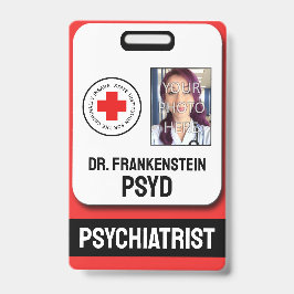 Tarjeta De Identificación Psiquiatra Falsa Por Incusa Criminal