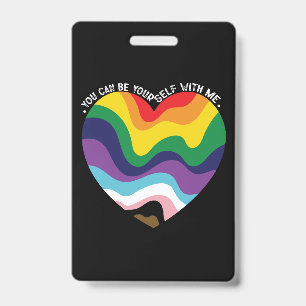 Tarjeta De Identificación Puedes ser tú mismo conmigo LGBT Transgénero Gay 