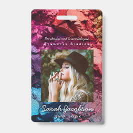 Tarjeta De Identificación Push Luxury Cosmetics Cosmetologist Eyeshadow