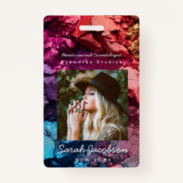 Tarjeta De Identificación Push Luxury Cosmetics Cosmetologist Eyeshadow