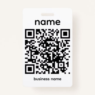 Tarjeta De Identificación QR Code Badge