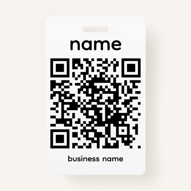 Tarjeta De Identificación QR Code Badge (Anverso)