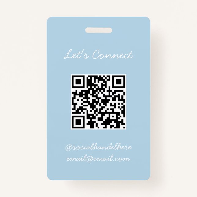 Tarjeta De Identificación QR Code Badge (Anverso)