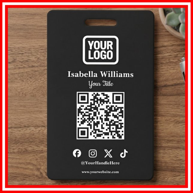 Tarjeta De Identificación QR Code Event Badge | Digital Black Budget ID Card (Subido por el creador)