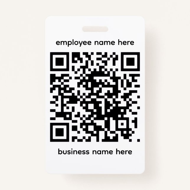 Tarjeta De Identificación QR Name Badge (Anverso)
