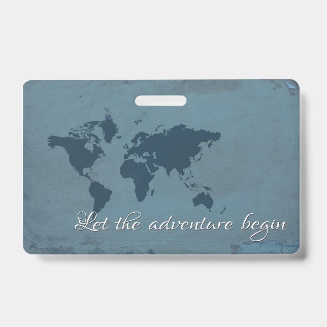 Tarjeta De Identificación Que comience la aventura (Parte frontal)