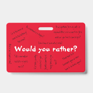 Tarjeta De Identificación ¿Qué preferirías?