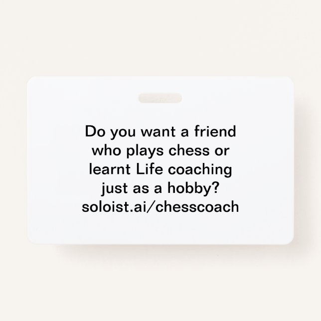 Tarjeta De Identificación ¿Quieres un amigo? (Anverso)