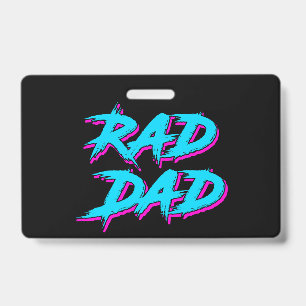 Tarjeta De Identificación Rad Dad Retro 80