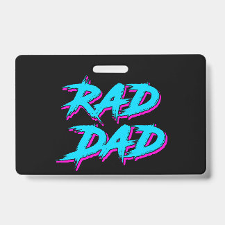 Tarjeta De Identificación Rad Dad Retro 80