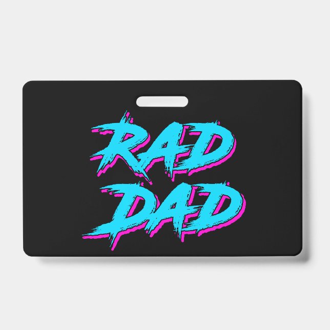 Tarjeta De Identificación Rad Dad Retro 80 (Parte frontal)