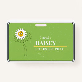 Tarjeta De Identificación Raisey badge