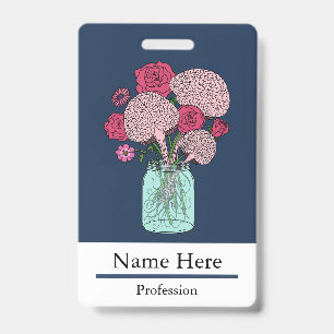 Tarjeta De Identificación Ramo de flores cerebrales