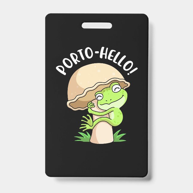 Tarjeta De Identificación Rana y hongo (Parte frontal)