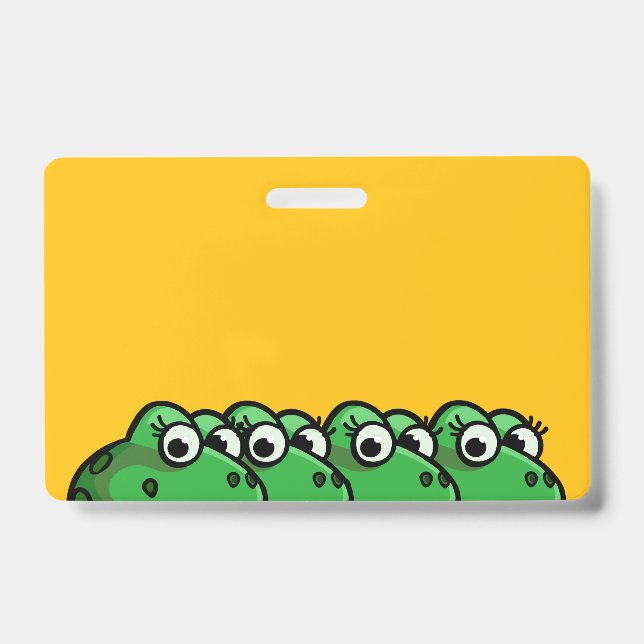 Tarjeta De Identificación Ranas Sonrientes (Parte frontal)
