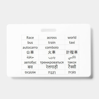 Tarjeta De Identificación raza en todo el mundo