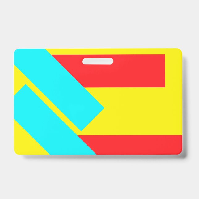 Tarjeta De Identificación Rectángulos (Parte frontal)