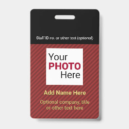 Tarjeta De Identificación Red inteligente y negro - Banda diagonal empresari