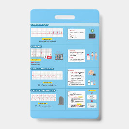Tarjeta De Identificación Referencia rápida de distintivo EKG