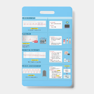 Tarjeta De Identificación Referencia rápida de distintivo EKG