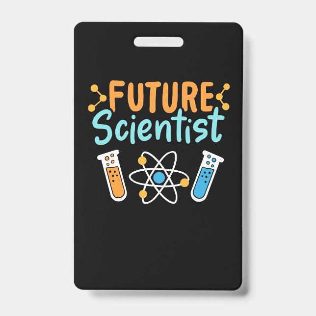 Tarjeta De Identificación Regalo de científico | futuro científico (Parte frontal)