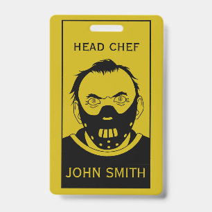 Tarjeta De Identificación Regalo de Cocinero Caníbal