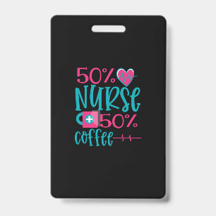 Tarjeta De Identificación Regalo de Enfermera 50 Enfermeras 50 Café