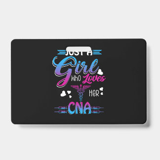 Tarjeta De Identificación Regalo de enfermera | Solo una chica que ama a su