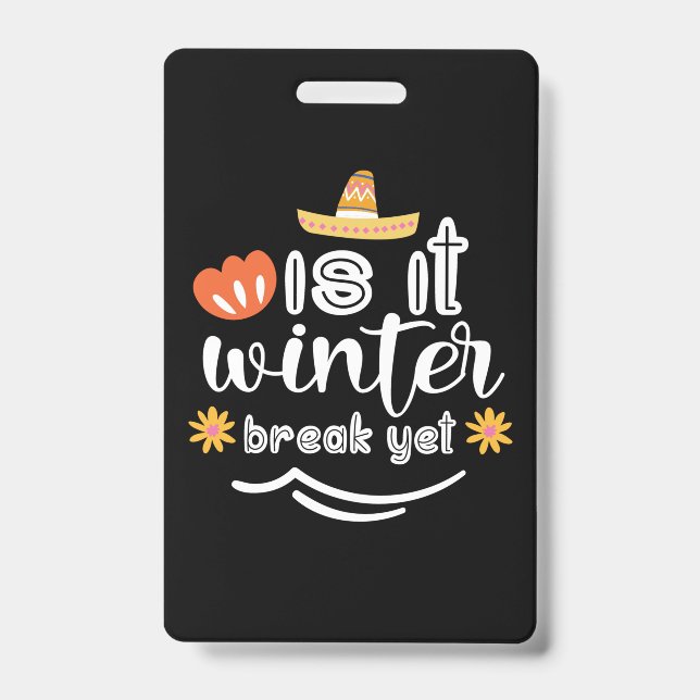Tarjeta De Identificación Regalo de madre ¿Es invierno (Parte frontal)