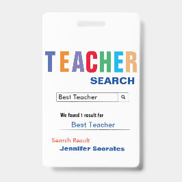 Tarjeta De Identificación Regalo divertido personalizado para el mejor maest