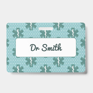 Tarjeta De Identificación regalo médico símbolo médico personalizado nombre