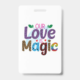 Tarjeta De Identificación Regalos de Boda Nuestro Amor Es Mágico