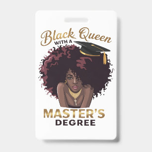 Tarjeta De Identificación Regalos lindos de graduación de Maestría para Rein
