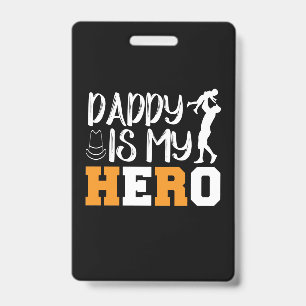 Tarjeta De Identificación Regalos Papá   Papá es mi héroe