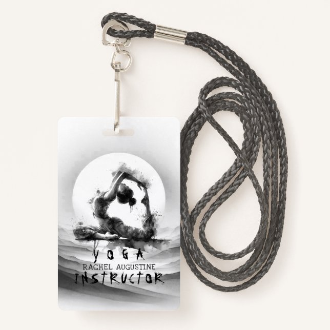 Tarjeta De Identificación Reiki de yoga de una pierna de paloma de pichón de (Anverso son cordón)