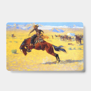 Tarjeta De Identificación Remington Old West Caballo y Vaquero