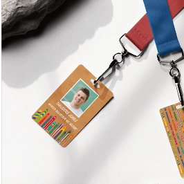 Tarjeta De Identificación Resort de Esquí Foto Personalizada Empleado