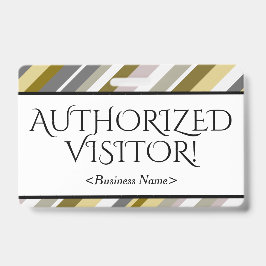 Tarjeta De Identificación Respetable insignia de "VISITANTE AUTORIZADO"