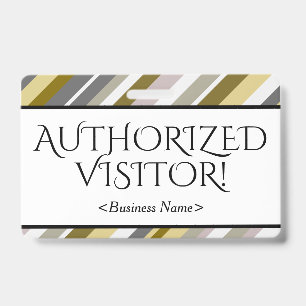Tarjeta De Identificación Respetable insignia de "VISITANTE AUTORIZADO"