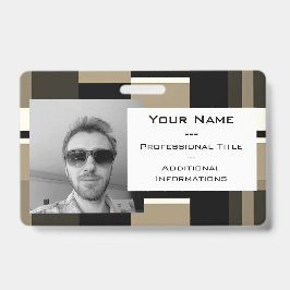 Tarjeta De Identificación Resumen clásico Personalizado moderno fotográfico 