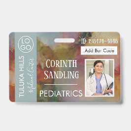 Tarjeta De Identificación Resumen de Floral de Medica Photo ID