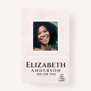 Tarjeta De Identificación Resumen de la acuarela VIP PASS del empleado de FO