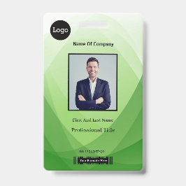 Tarjeta De Identificación Resumen verde Identificación fotográfica de emplea