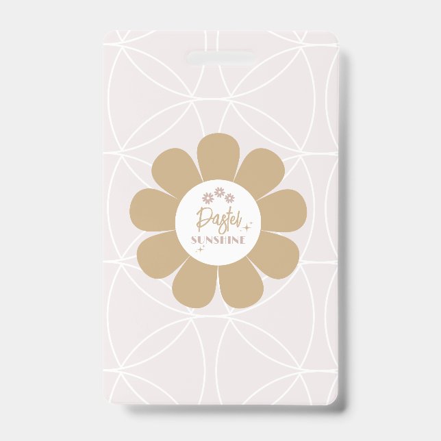 Tarjeta De Identificación Retro Elegante Rubor Pink Business (Anverso)