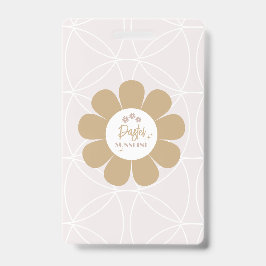 Tarjeta De Identificación Retro Elegante Rubor Pink Business