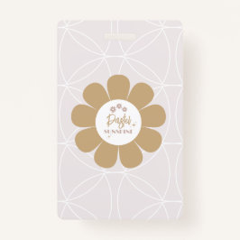 Tarjeta De Identificación Retro Elegante Rubor Pink Business