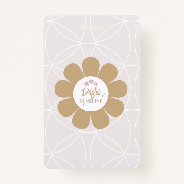 Tarjeta De Identificación Retro Elegante Rubor Pink Business (Anverso)