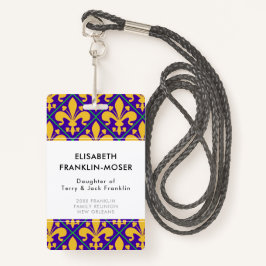 Tarjeta De Identificación Reunión de la familia Mardi Gras de Nueva Orleans