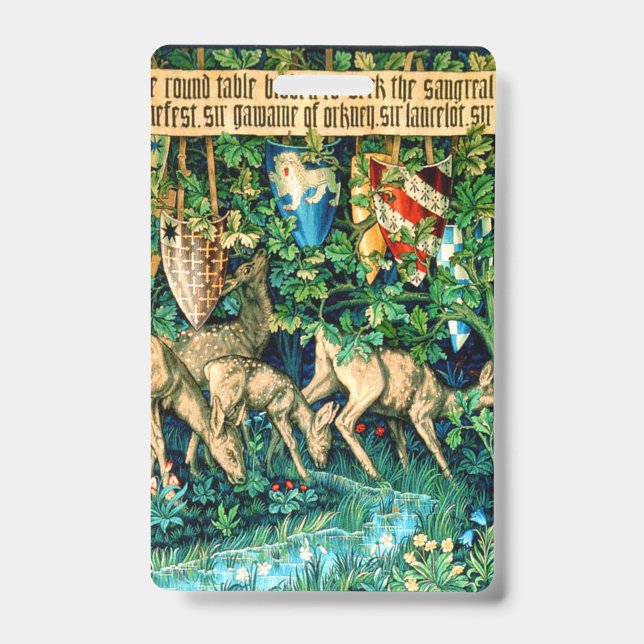 Tarjeta De Identificación Rey Medieval Arthur William Morris (Anverso)