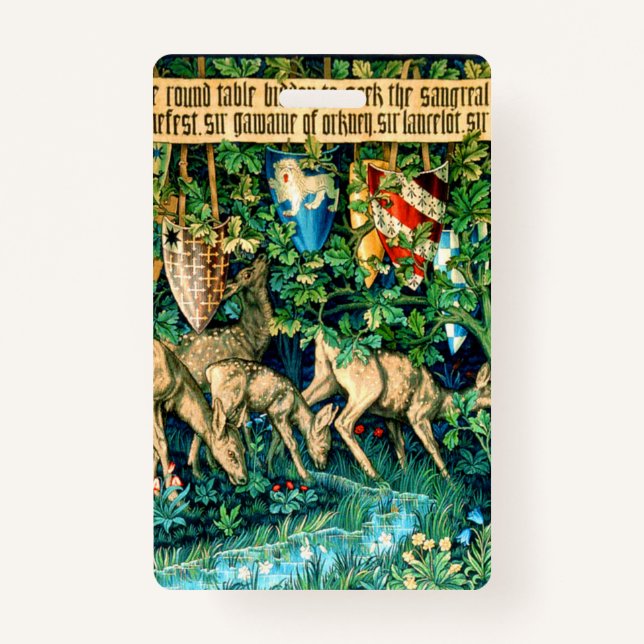 Tarjeta De Identificación Rey Medieval Arthur William Morris (Anverso)